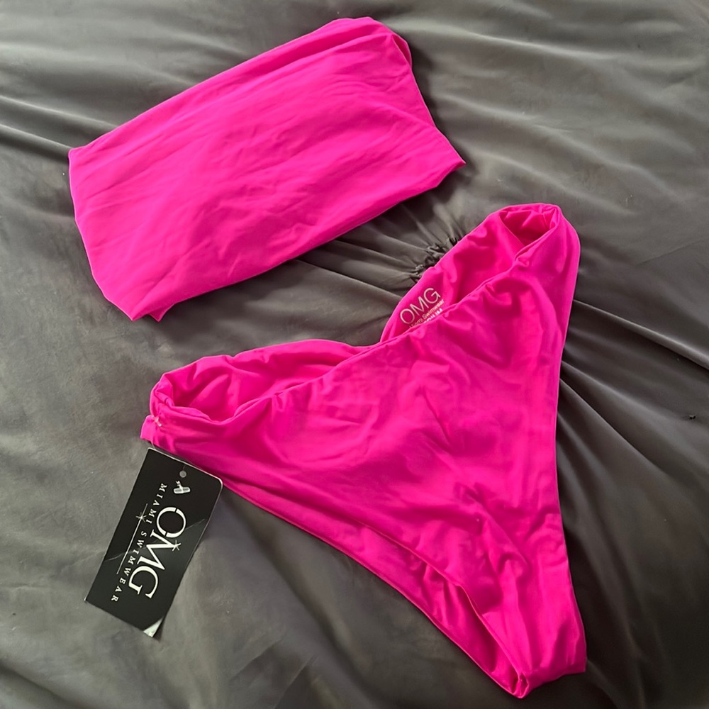 Hot Pink Wrap Style Bikini-NWB
